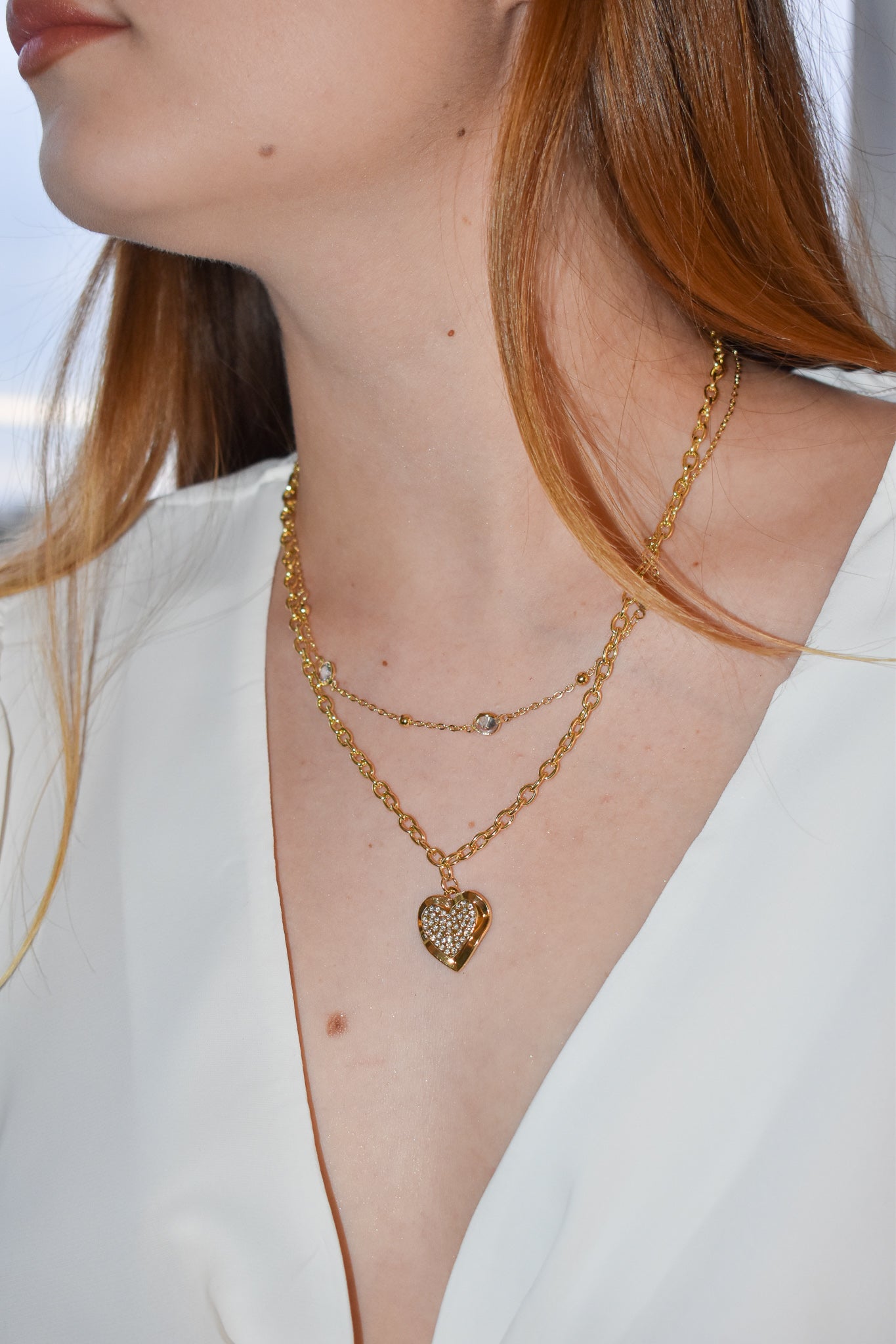 Heart of diamond necklace set