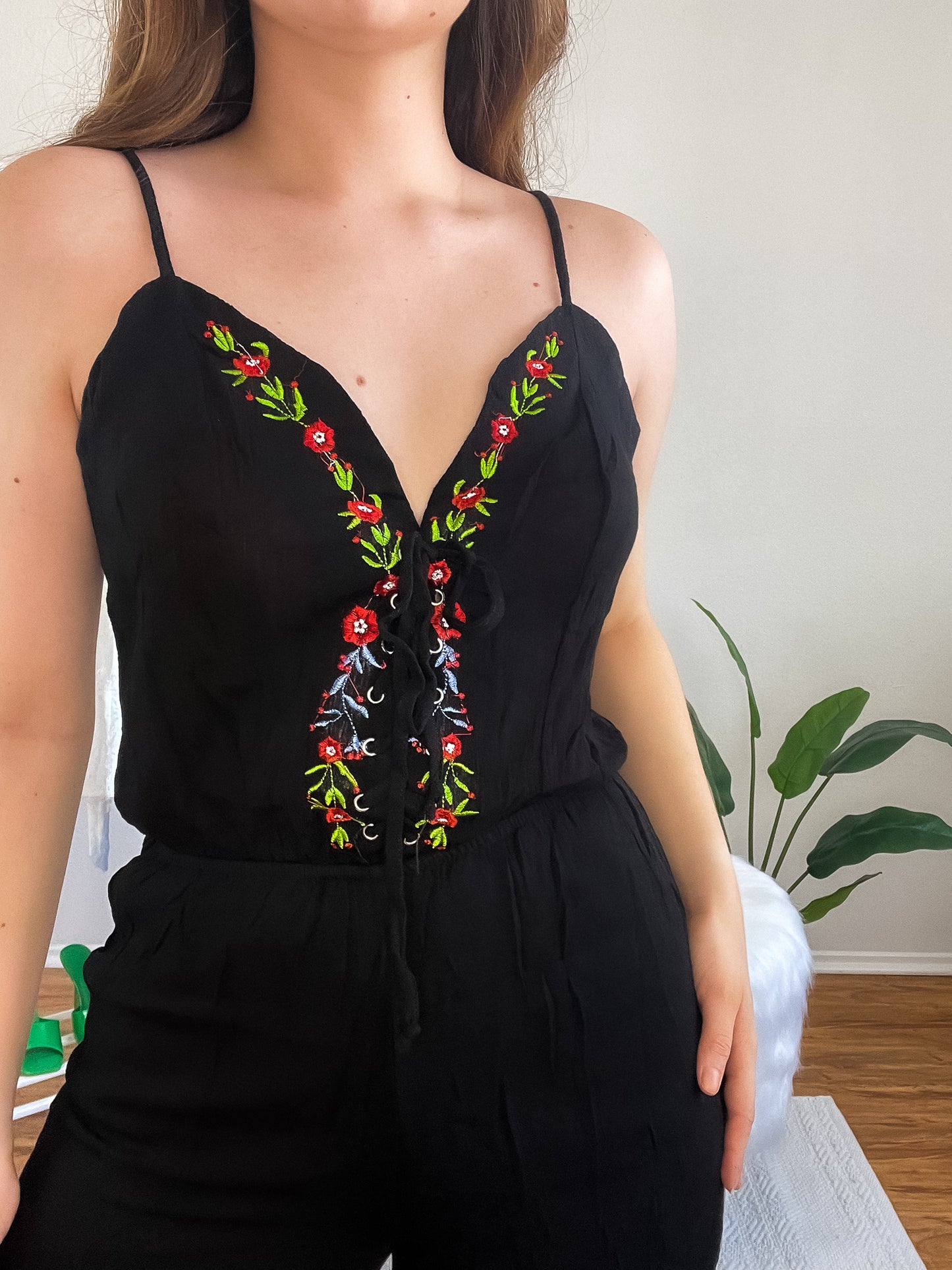 Comfortable elegant dark jumpsuit