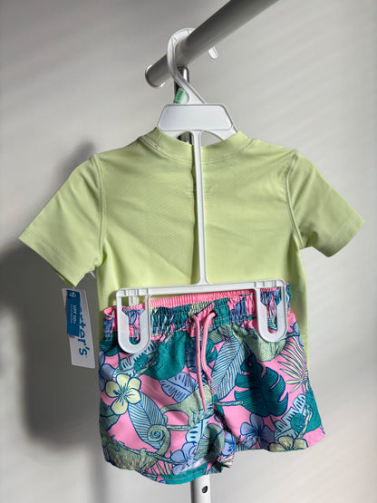 Vestido de Baño Verde Tropical – Carter’s (2 Piezas)