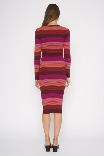 Berry Cozy Midi Dress