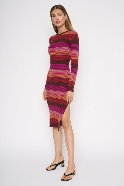 Berry Cozy Midi Dress