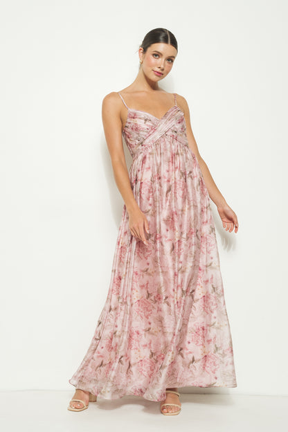 Dahlia Blossom Sleeveless Maxi Dress