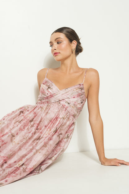 Dahlia Blossom Sleeveless Maxi Dress