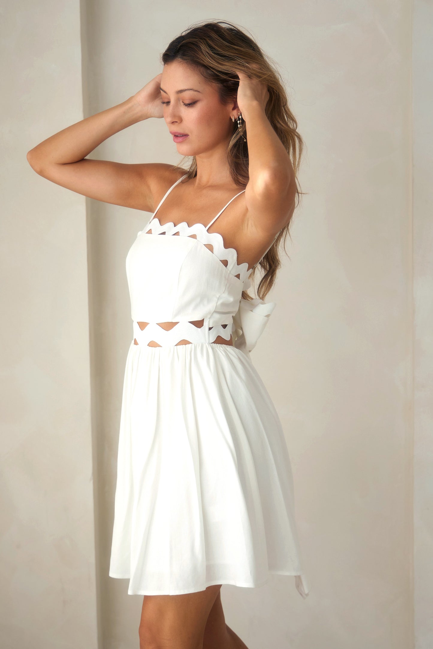 Enchanted Waves Scallop Mini Dress