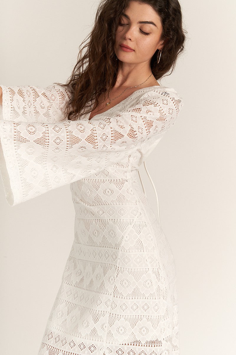 Lily Lace Long Sleeve Maxi Dress