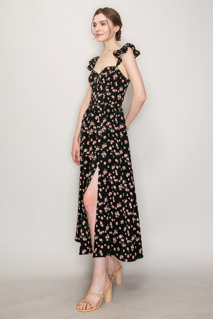 Lily Sweetheart Neck Midi Dress