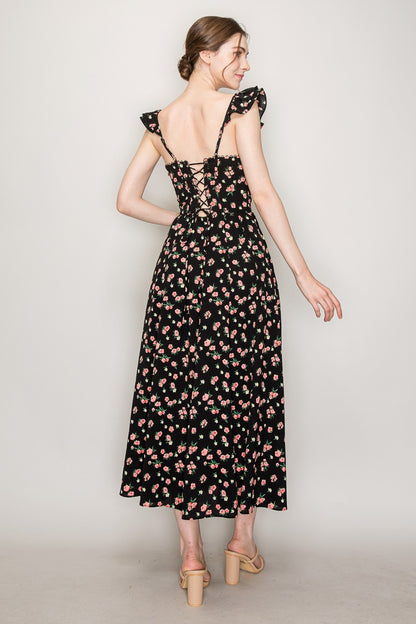 Lily Sweetheart Neck Midi Dress