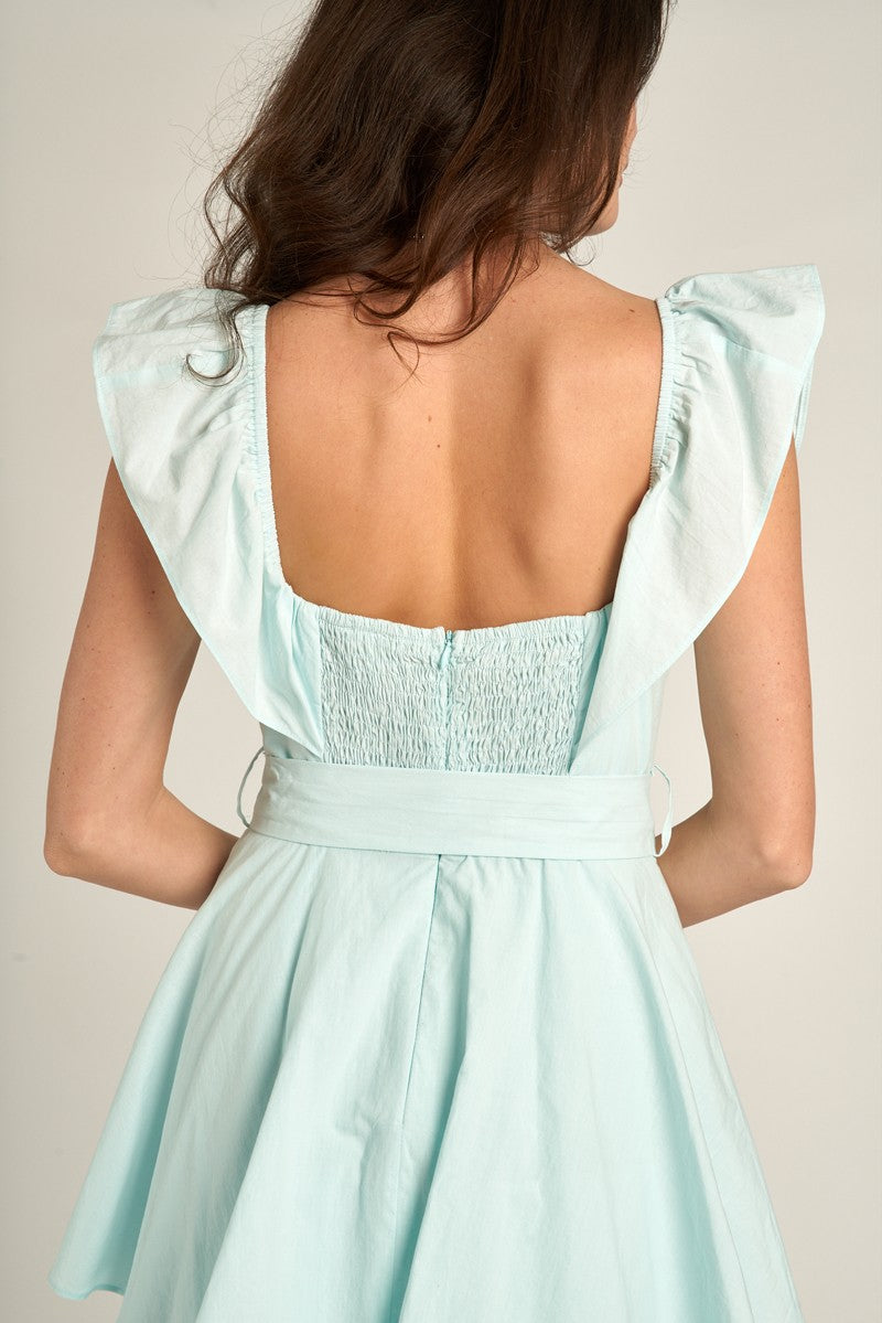 Mint Melody Square Neck Maxi Dress