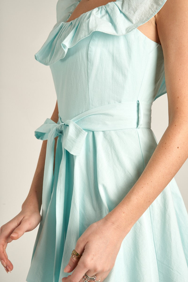 Mint Melody Square Neck Maxi Dress