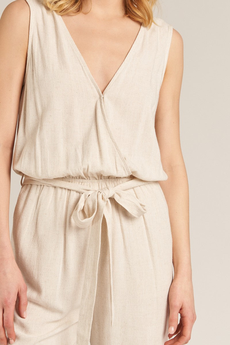 Selena Sleeveless Belted Jumpsuit