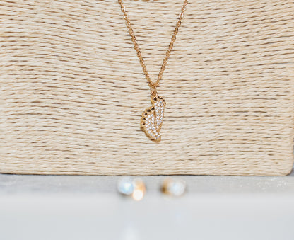 Baby footprints necklace set