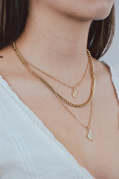 Baby footprints necklace set