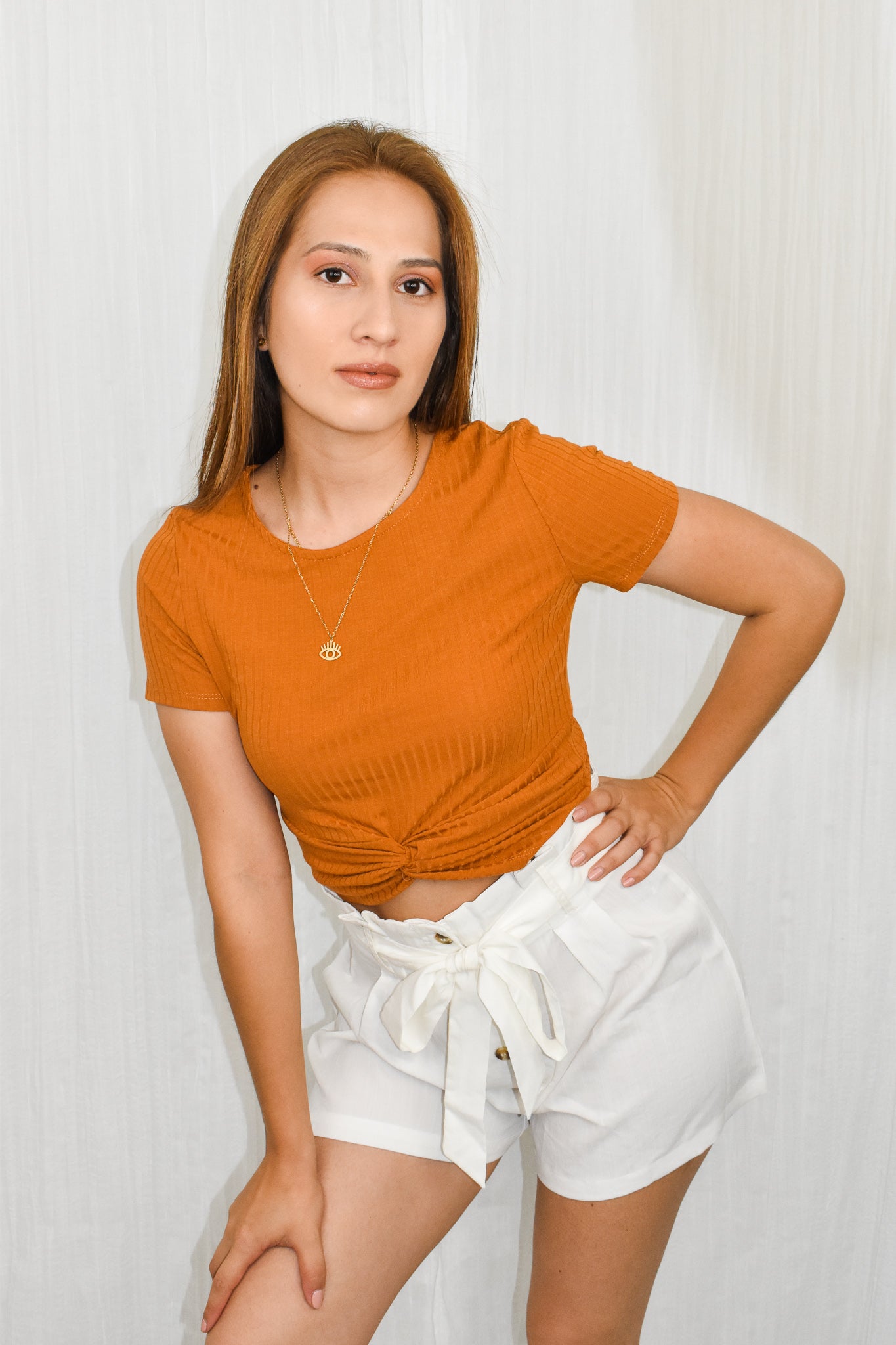 Light Rust Cropped Top