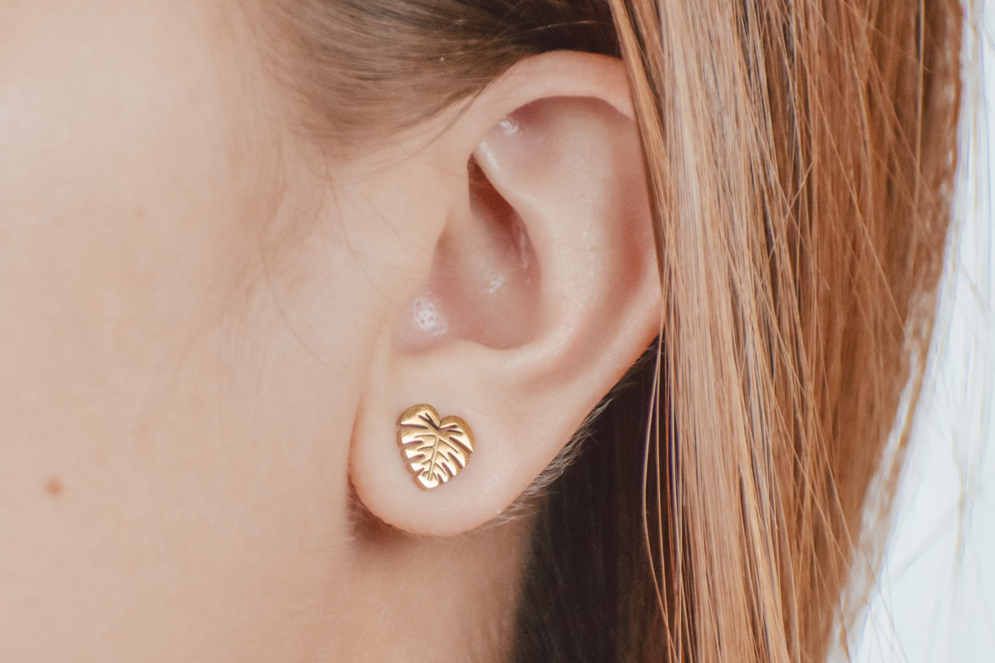 earrings leaf /Elephant ear necklace set