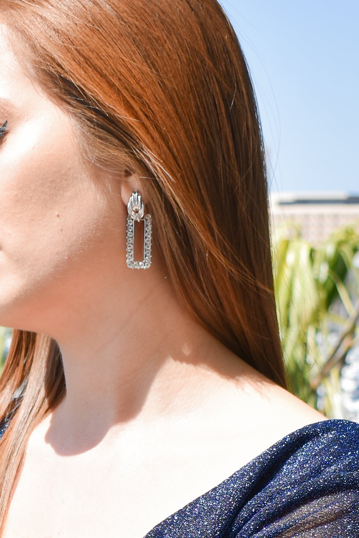 Geometric hoop earrings