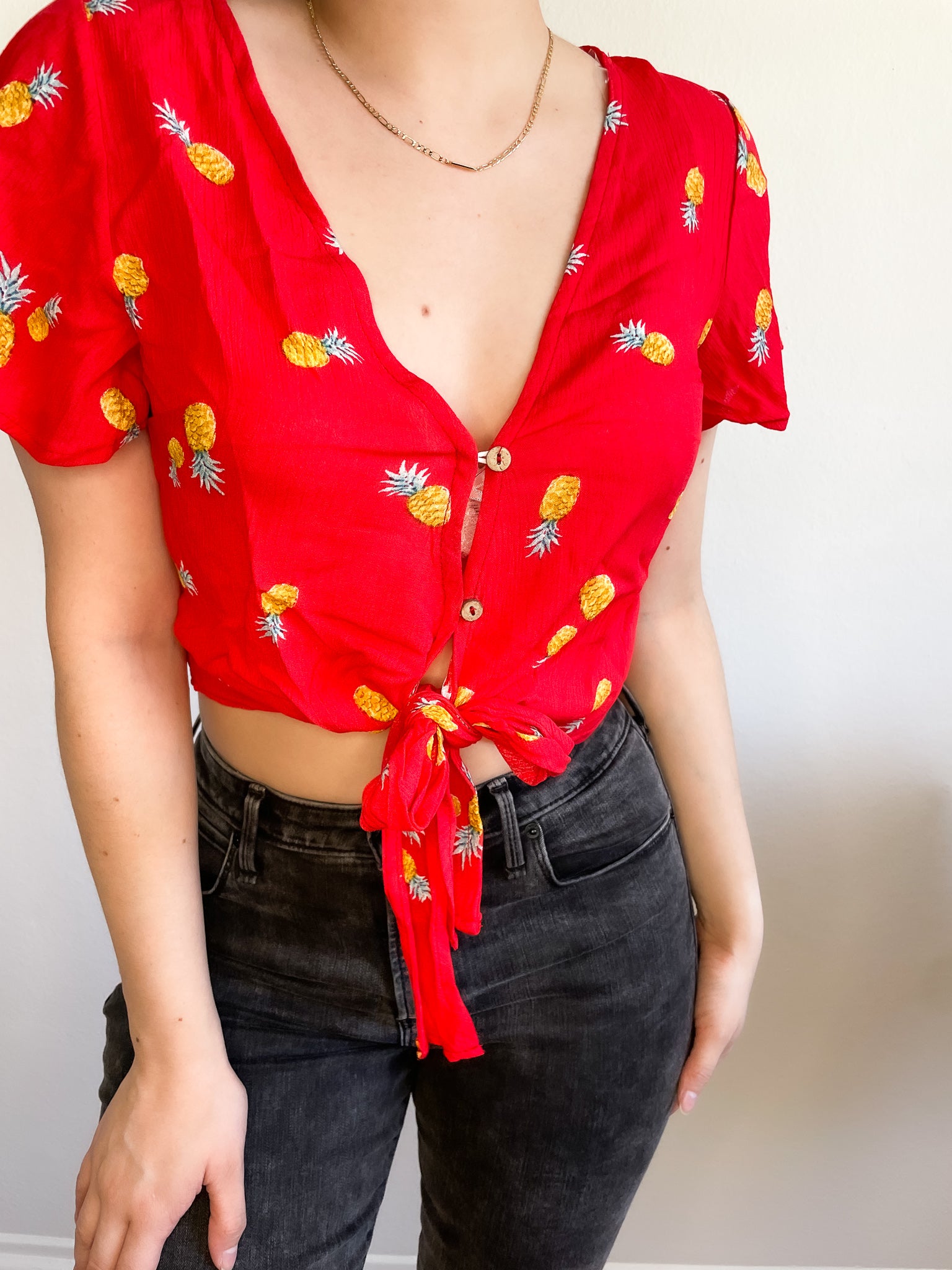 Pineapple print blouse